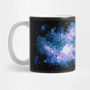 Watercolor Violet Shine and Blue Nebula Mug